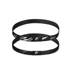ARI SLASH ELASTIC HEADBAND - BLACK/SILVER/BLACK
