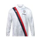 PUMA KIDSUPER MANCHESTER CITY 2025 LONG SLEEVE RETRO JERSEY - WARM WHITE/PUMA BLACK