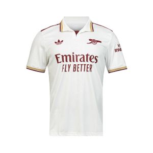 ADIDAS ARSENAL 2025/2026 THIRD REPLICA JERSEY - CLOUD WHITE/TEAM COLL BURGUNDY
