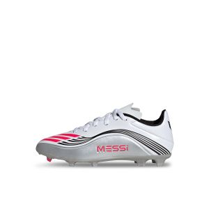 ADIDAS F50 MESSI LEAGUE FG/MG J - FTWR WHITE/LUCID RED/SILVER MET