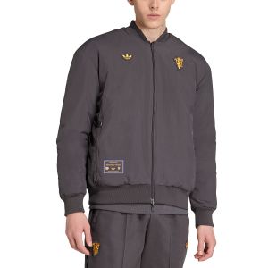 ADIDAS MANCHESTER UNITED TERRACE ICONS JACKET - UTILITY BLACK/SEMI NIGHT FLASH