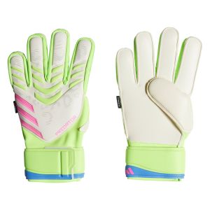 ADIDAS PREDATOR MATCH FINGERSAVE GLOVES - WHITE/LUCID LEMON/LUCID PINK