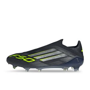 ADIDAS F50 ELITE LACELESS FG - CORE BLACK/IRON MET/LUCID LEMON