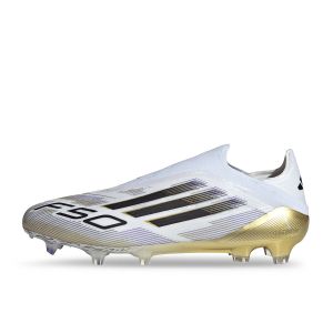 ADIDAS F50 ELITE LACELESS FG - FTWR WHITE/CORE BLACK/GOLD MET