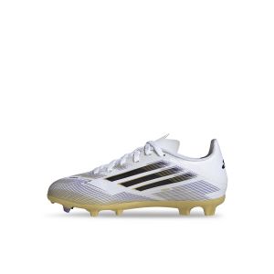 ADIDAS F50 LEAGUE FG/MG J - FTWR WHITE/CORE BLACK/GOLD MET
