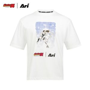 ARI X TSUBASA 2025 TSUBASA VS HYUGA OVERSIZED TEE - WHITE/BLUE/BLACK