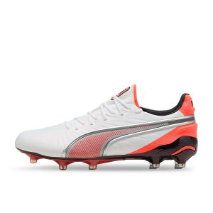 PUMA KING ULTIMATE FG/AG - PUMA WHITE/PUMA SILVER/GLOWING RED/PUMA BLACK