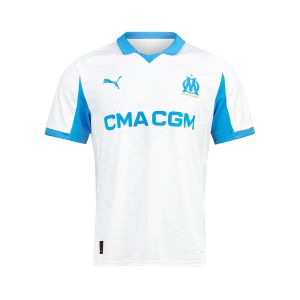 PUMA OLYMPIQUE DE MARSEILLE 2025/2026 HOME REPLICA JERSEY - PUMA WHITE/BLEU AZUR